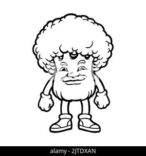 Broccoli Cartoon Coloring Book Vector illustrations for your work Logo, mascot merchandise t-shirt, stickers and Label designs, poster, greeting cards Stock Photo