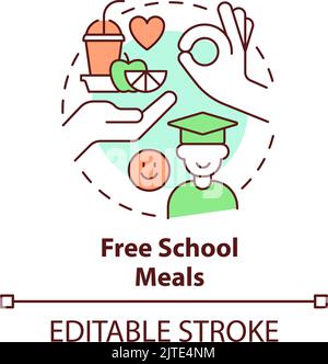 Free school meals concept icon Stock Vector