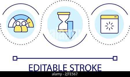Website loading speed loop concept icon Stock Vector