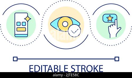 Visual elements loop concept icon Stock Vector