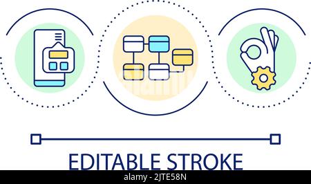 Website structure loop concept icon Stock Vector