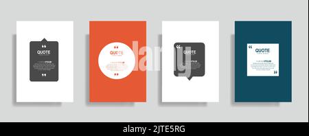 A vector of quotes frame blank templates for bubbles and comments Stock Vector