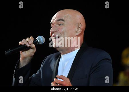 Moscow. The singer Sergey Mazayev during performance at the ...