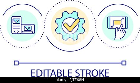 Website adaptability loop concept icon Stock Vector