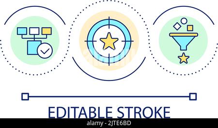 Prioritize information loop concept icon Stock Vector