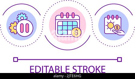 Profit schedule loop concept icon Stock Vector