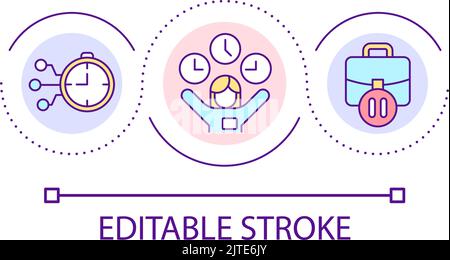 Build working schedule loop concept icon Stock Vector