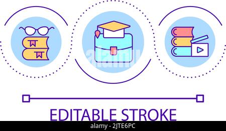 Business education loop concept icon Stock Vector