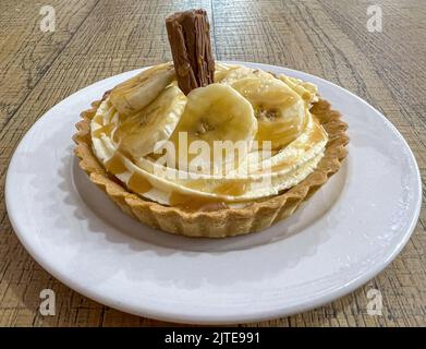Banoffee pie served on a plate Stock Photo