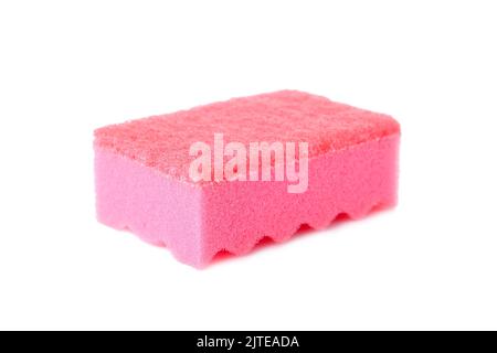 Sponge cleaning kit isolated on white background, close up Stock Photo