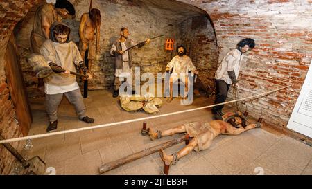 The torture chamber of Hunedoara in Romania Stock Photo