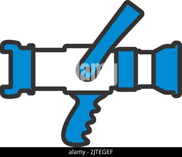 Fire Hose Icon. Editable Bold Outline With Color Fill Design. Vector Illustration. Stock Vector