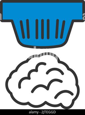 Smoke Sensor Icon. Editable Bold Outline With Color Fill Design. Vector Illustration. Stock Vector