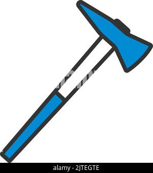 Fire Axe Icon. Editable Bold Outline With Color Fill Design. Vector Illustration. Stock Vector