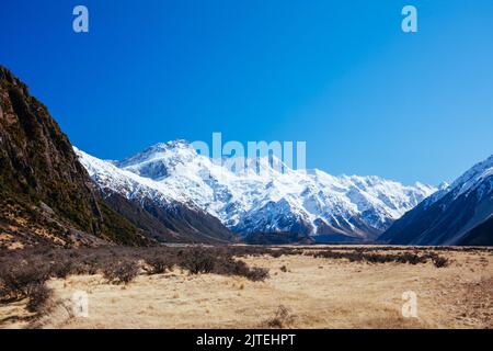 Lake Pukaki Views in New Zealand Stock Photo