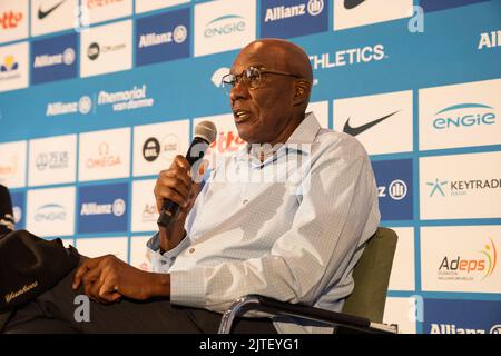 Brussels, Belgium, 30 August 2022. Coach Bob Kersee pictured during a press conference ahead of the Memorial Van Damme Diamond League meeting athletics event, in Brussels, Tuesday 30 August 2022. The Diamond League meeting takes place on 02 September. BELGA PHOTO JULIETTE BRUYNSEELS Stock Photo