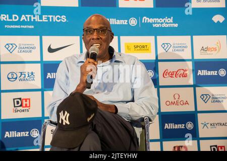 Brussels, Belgium, 30 August 2022. Coach Bob Kersee pictured during a press conference ahead of the Memorial Van Damme Diamond League meeting athletics event, in Brussels, Tuesday 30 August 2022. The Diamond League meeting takes place on 02 September. BELGA PHOTO JULIETTE BRUYNSEELS Stock Photo