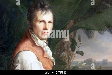 ALEXANDER von HUMBOLDT  (1769-1859) German naturalist and explorer. Detail of 1806 portrait by Friedrich Weitsch Stock Photo