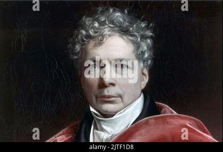 FRIEDRICH WILHELM JOSEPH von SCHELLING (1775-1854) Detail of painting of the German philosopher in 1835 by Joseph  Stieler Stock Photo
