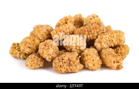 White mulberry pile isolated on white background Stock Photo
