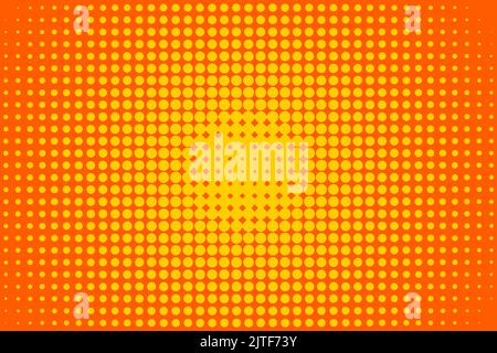 Orange Abstract halftone pattern background. Flat vector illustration Stock Vector