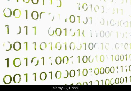 Close-up of binary code on computer monitor Stock Photo