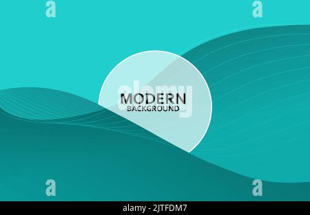 Abstract blue background with elements of lines and waves in the background Stock Vector