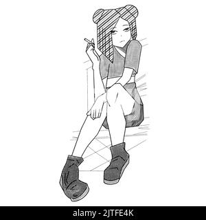 anime girl drawing tumblr