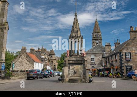 Falkland, Bruce Fountain, Fife, Scotland Stock Photo