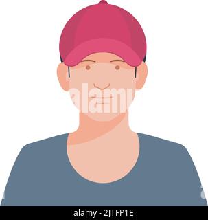 portrait of a young man avatar vector illustration Stock Vector Image ...