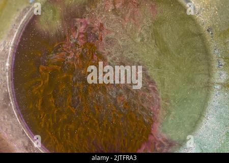 Original alcohol ink painting. Abstract colorful background, wallpaper. Modern art. Fluid Art for modern banners, ethereal graphic design. Stock Photo