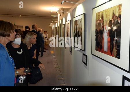 Brussels, Belgium. 30th Aug, 2022. Photo exhibition about former Czech president Vaclav Havel in the Brussels European Parliament seat on Tuesday, August 30, 2022, Belgium. Credit: Petr Kupec/CTK Photo/Alamy Live News Stock Photo