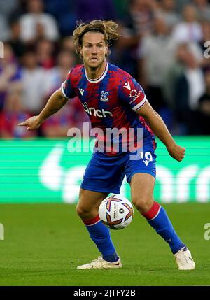 Crystal Palace's Joachim Andersen in action during the Premier League match at Selhurst Park, London. Picture date: Tuesday August 30, 2022. Stock Photo