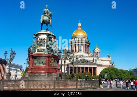 St. Petersburg, Russia - August 15 , 2022: Saint Isaac's Cathedral St. Petersburg Stock Photo