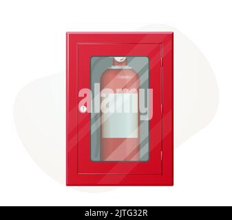 Fire Safety Cabinet - Prevent Fire Accidents - Stock Icon as EPS 10 File Stock Vector