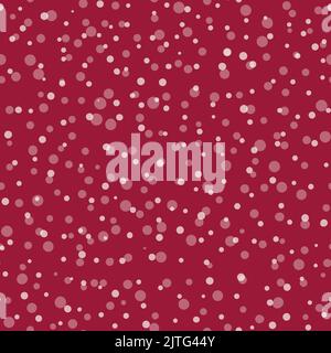 Abstract hand drown polka dots background. Red dotted seamless pattern with white circles. Template design for invitation, poster, card, flyer Stock Vector