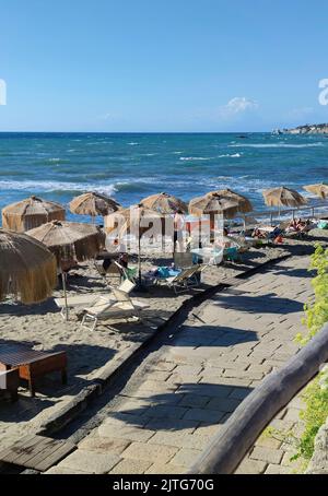 The wonderful Bay of Citara with its suggestive beach in the municipality of Forio on the Island of Ischia (Italy, Naples, Campania) (20) Stock Photo