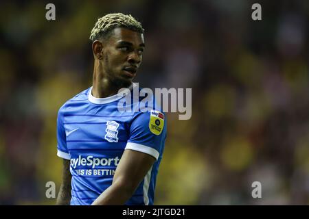 Juninho Bacuna #7 of Birmingham City in action during the Sky Bet