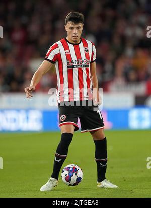 Sheffield United's Anel Ahmedhodzic during the Sky Bet Championship match at Bramall Lane, Sheffield. Picture date: Tuesday August 30, 2022. Stock Photo