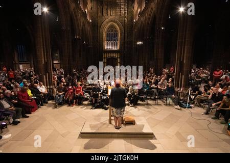 Manchester, UK. 30th Aug, 2022. Thousands of people turned up at the sold-out campaign movement event, Enough Is Enough. Faith leaders and unions come together in unity to raise support to tackle the cost of living crisis by demanding real pay rises, slashing energy bills and taxing the rich. Credit: Andy Barton/Alamy Live News Stock Photo