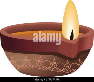 diwali wooden lantern decorative Stock Vector