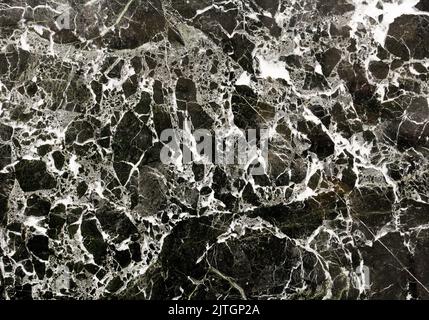 Photo of natural black marble with abstract pattern Stock Photo