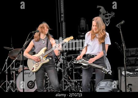 Larkin Poe, Edmonton Folk Music Festival, Edmonton Alberta, Canada Stock Photo