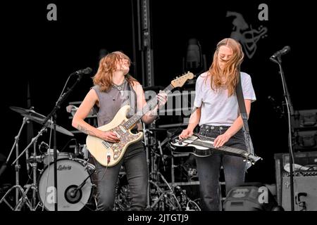 Larkin Poe, Edmonton Folk Music Festival, Edmonton Alberta, Canada Stock Photo