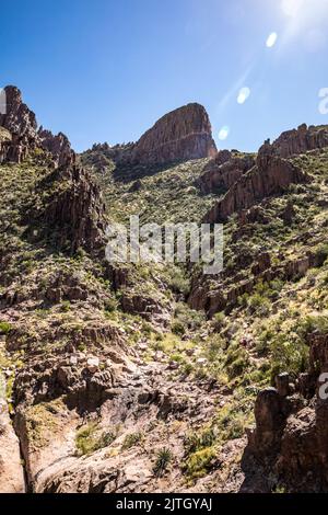 The landscape near the top of the - The Landscape Near The Top Of The Siphon Draw Trail In Lost Dutchman State Park Arizona 2jtgyaj 
