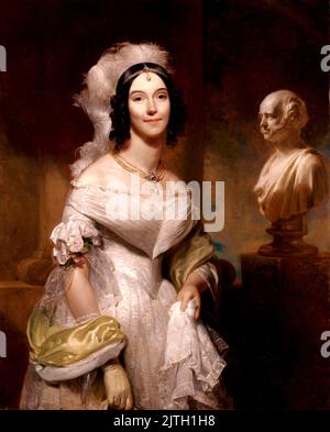 Angelica Singleton Van Buren (Mrs. Abraham Van Buren) She was married to the President's son, Abraham Van Buren II. She assumed the post of first lady because the president's wife, Hannah van Hoes, died aged 35 from TB. Stock Photo