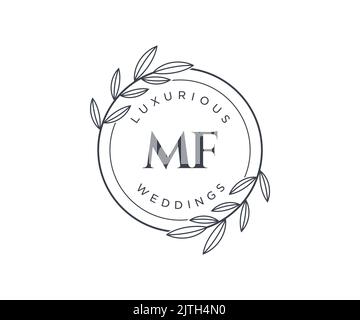 MF Initials letter Wedding monogram logos collection, hand drawn modern  minimalistic and floral templates for Invitation cards, Save the Date,  elegant Stock Vector Image & Art - Alamy