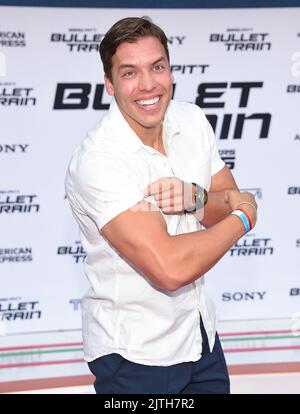 Joseph Baena arriving to the Los Angeles premiere of 'Bullet Train' held at the Regency Village Theatre in Westwood, CA on August 1, 2022. © OConnor / AFF-USA.com Stock Photo