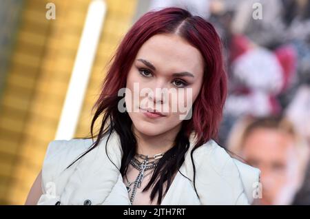 Upsahl arriving to the Los Angeles premiere of 'Bullet Train' held at the Regency Village Theatre in Westwood, CA on August 1, 2022. © OConnor / AFF-USA.com Stock Photo