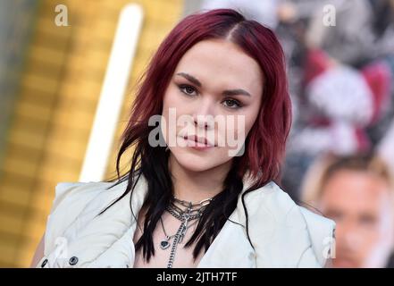 Upsahl arriving to the Los Angeles premiere of 'Bullet Train' held at the Regency Village Theatre in Westwood, CA on August 1, 2022. © OConnor / AFF-USA.com Stock Photo